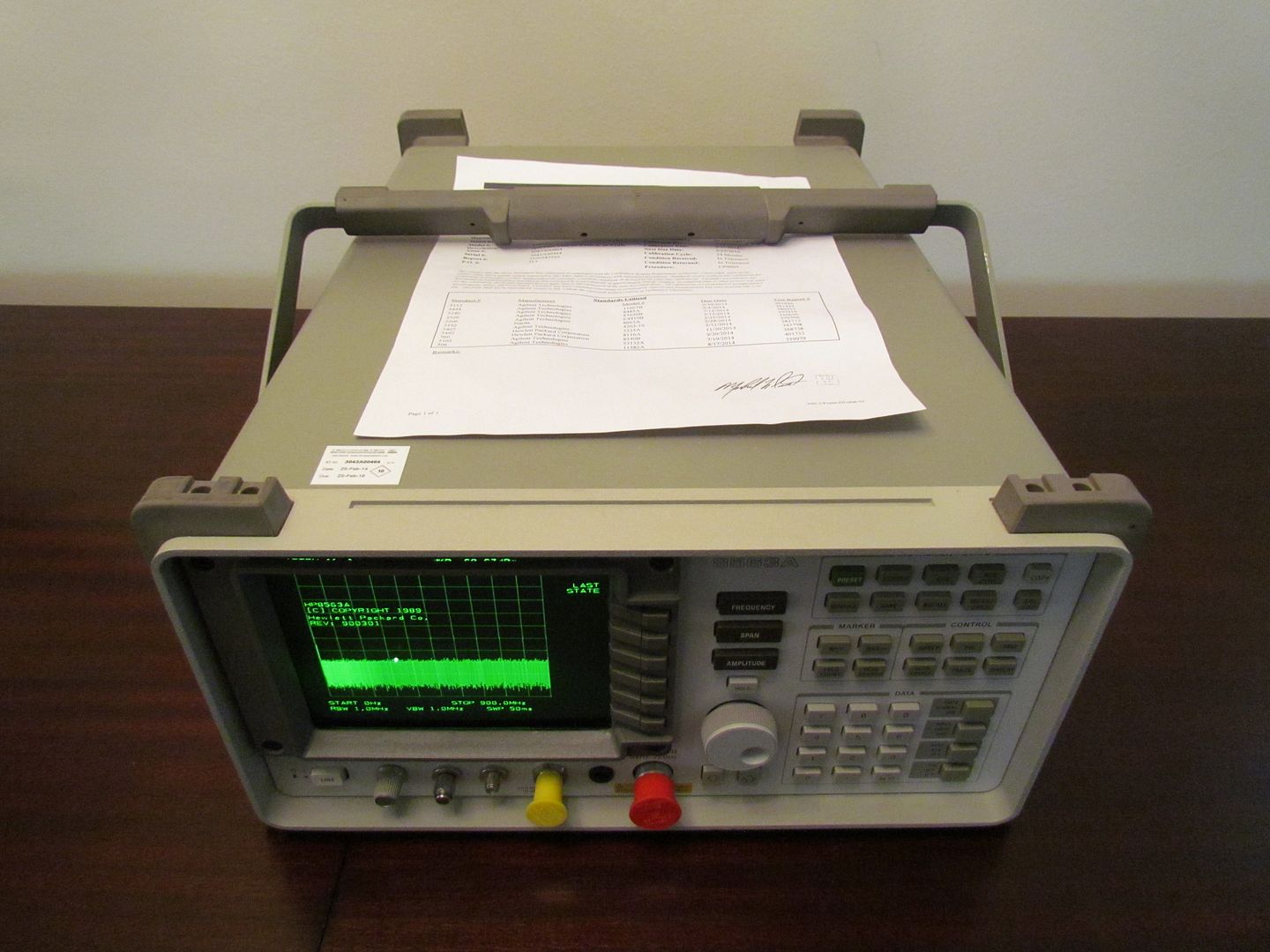 HP / Agilent 8563A 9 KHz to 22 GHz Portable Spectrum HP / Agilent 8563A 9 KHz to 22 GHz Portable Spectrum
